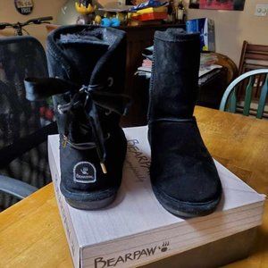 Black Suede BearPaw Boots